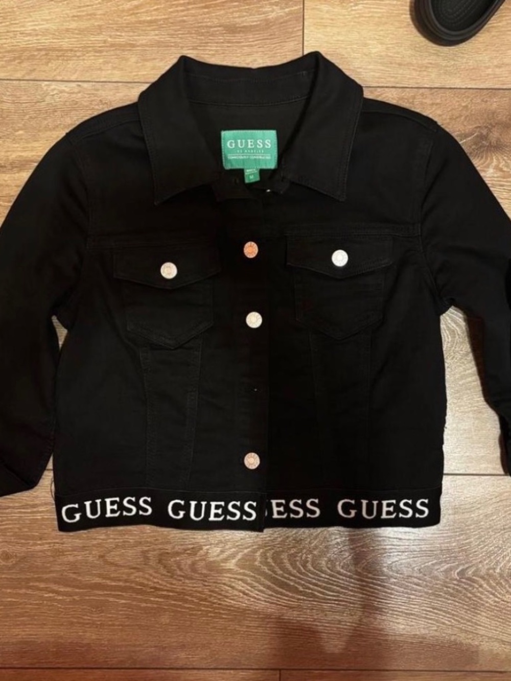 GUESS BLACK DENIM JACKET. Never Worn.